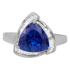 Vintage 3.93 CTW Diamond & Tanzanite Ring