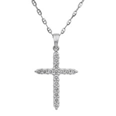 New 0.23 CTW Diamond Cross Pendant