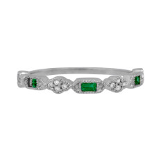 New Venetti 0.20 CTW Diamond & Emerald Band