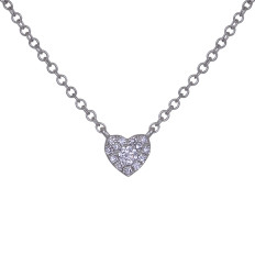 New Venetti 0.08 CTW Diamond Heart Necklace