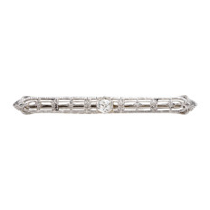 Antique Edwardian Diamond Bar Brooch