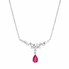 New Madison L 0.65 CTW Ruby & Diamond Drop Necklace 