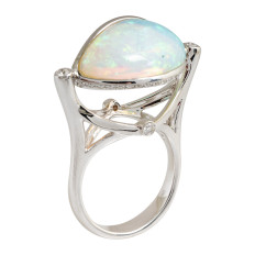 New 6.00 CTW Opal & Diamond Ring