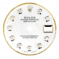Vintage Custom Mother-of-Pearl Diamond Dial for 26MM Rolex Watch