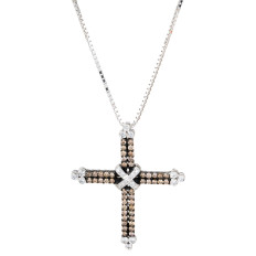 Vintage 1.33 CTW Le Vian Diamond Cross Pendant