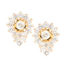 New 1.58 CTW Diamond Stud Earrings & Cluster Earrings Jackets