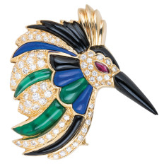 New 1.91 CTW Diamond Bird Brooch