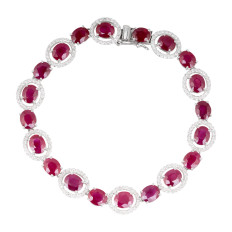 New 15.96 CTW Ruby & Diamond Bracelet