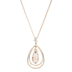 New 7.60 CTW Morganite & Diamond Pendant