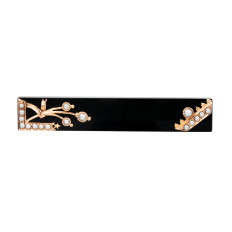 Antique 14k Gold, Pearl & Onyx Bar Pin