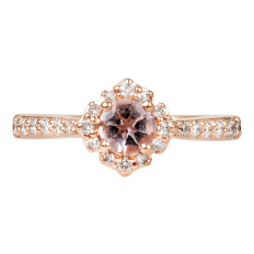 Vintage 0.76 CTW Morganite & Diamond Ring