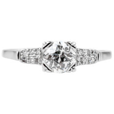 Antique 0.73 CTW Diamond Engagement Ring
