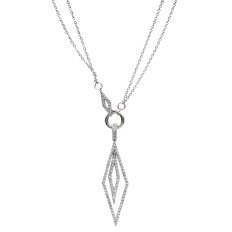 Vintage 1.50 CTW Diamond Lariat Necklace