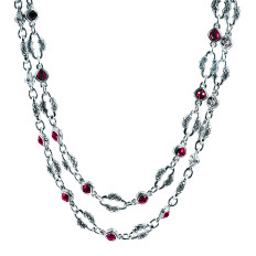 Vintage Scott Kay Rhodolite Garnet Necklace