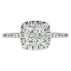 Vintage 0.95 CTW Diamond Halo Engagement Ring