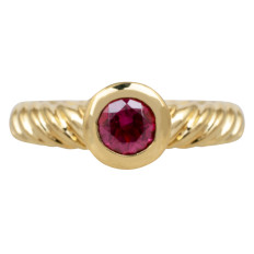 Vintage David Yurman 0.45 CT Rubelite Tourmaline Ring