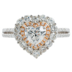 New 2.11 CTW Diamond Heart Ring