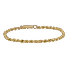 Vintage 14K Gold Rope Chain Bracelet