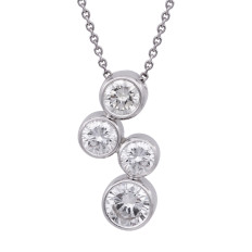 Vintage 0.40 CTW Diamond Drop Necklace