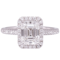 New 2.31 Diamond Halo Engagement Ring 