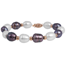 Vintage Tahitian & White Pearl Bracelet