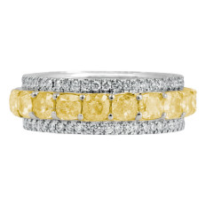 New 6.82 CTW Yellow Diamond Eternity Band