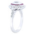 New Beverley K 0.89 CTW Diamond & Ruby Halo Engagement Ring 