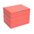 New Wolf Design Stackable Coral Mini Tray Jewelry Box Set