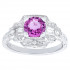 New Beverley K Art Deco-Inspired 1.47 CTW Pink Sapphire & Diamond Engagement Ring 