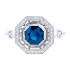 New Beverley K 1.30 Blue Sapphire & Diamond Halo Engagement Ring 