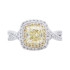 New Venetti 1.99 CTW Yellow & White Diamond Double Halo Engagement Ring 