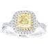 New Venetti 1.99 CTW Yellow & White Diamond Double Halo Engagement Ring 