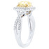 New Venetti 1.99 CTW Yellow & White Diamond Double Halo Engagement Ring 