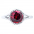 New Madison L 2.04 CTW Garnet & Diamond Halo Engagement Ring 