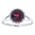 New Madison L 2.04 CTW Garnet & Diamond Halo Engagement Ring 