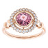 New Beverley K 1.24 CTW Pink Tourmaline & Diamond Halo Engagement Ring 