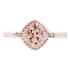 New 1.23 CTW Morganite & Diamond Halo Engagement Ring 