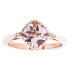 New 1.23 CTW Morganite & Diamond Halo Engagement Ring 