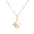 Vintage Yellow Pearl & 0.24 CTW Diamond 'X' Necklace 