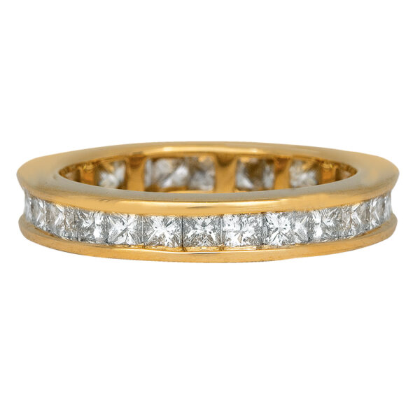 Vintage 3.00 Carats Princess Diamond Eternity Ring