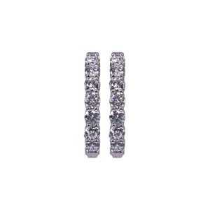 New 6.00 CTW Lab-Grown Diamond Inside Out Hoop Earrings