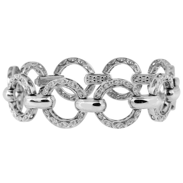 Vintage Tacori 1.00 Carats Diamond Crescent Silhouette Bracelet