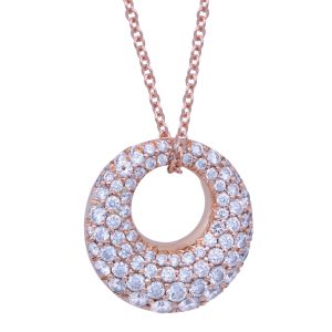 Vintage Vanna K 0.90 CTW Diamond Crescent Pendant