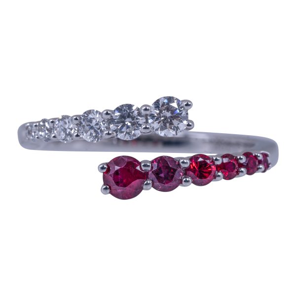 New 0.79 CTW Diamond & Ruby Bypass Band