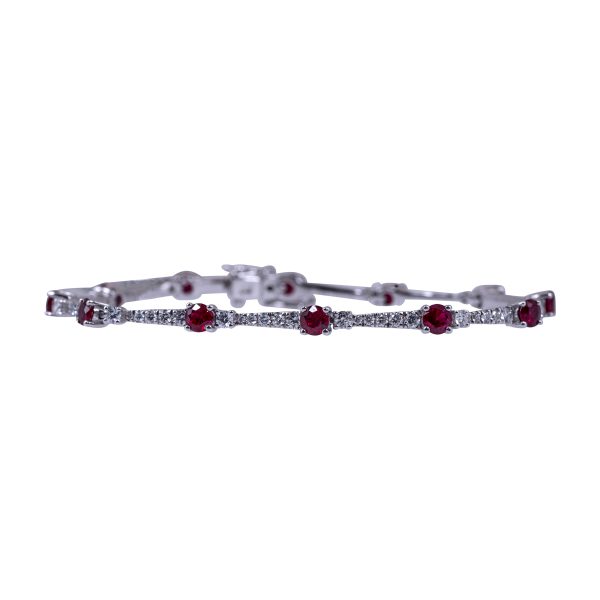 New 3.73 CTW Diamond & Ruby Bracelet