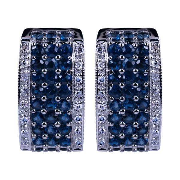 Vintage 3.25 CTW Diamond & Sapphire Earrings