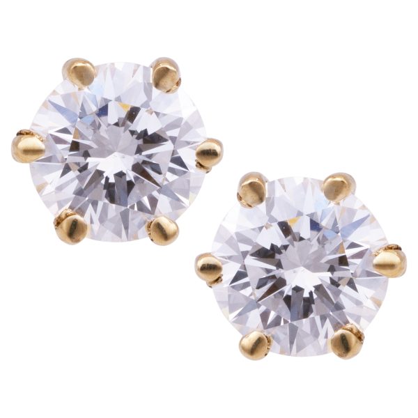 Vintage 0.88 CTW Diamond Stud Earrings