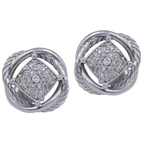 Vintage David Yurman 0.31 Carats Diamond Infinity Earrings