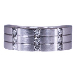 Vintage 0.45 CTW Diamond 3-Row Band