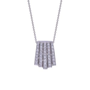 Vintage 0.39 CTW Diamond 5-Row 22" Pendant
